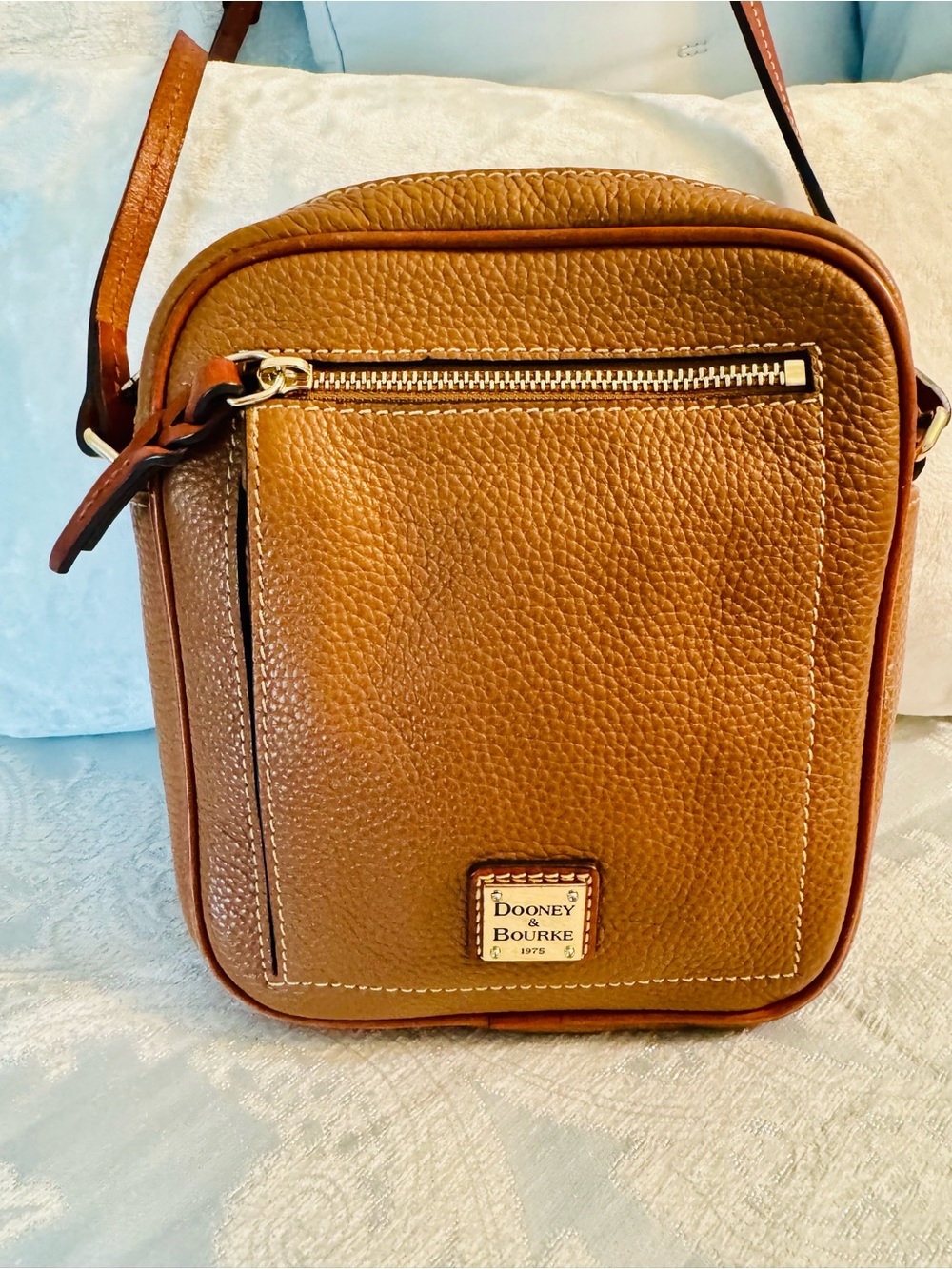 Dooney & Bourke Brown Pebbled Leather Crossbody